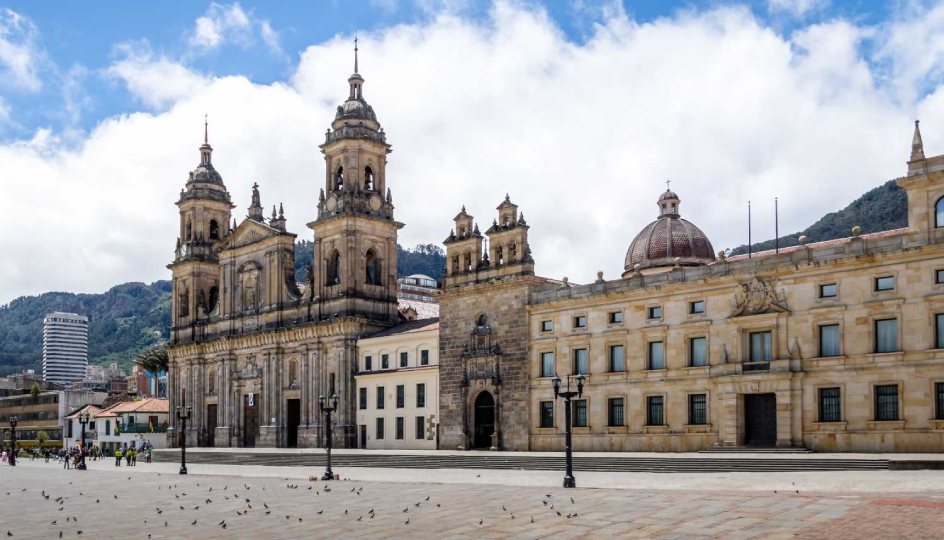 bolivar square and cathedral bogota