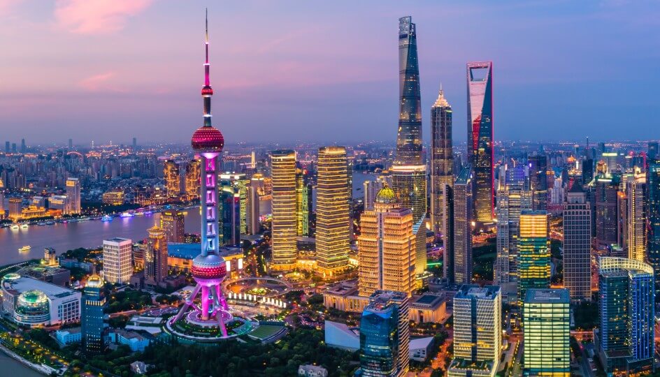 tmf group shanghai cityscape at night