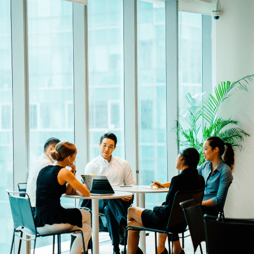 people sitting around a table